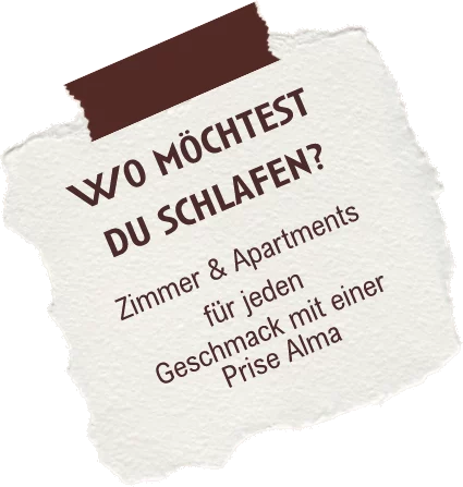 Wo möchtest Du schlafen?